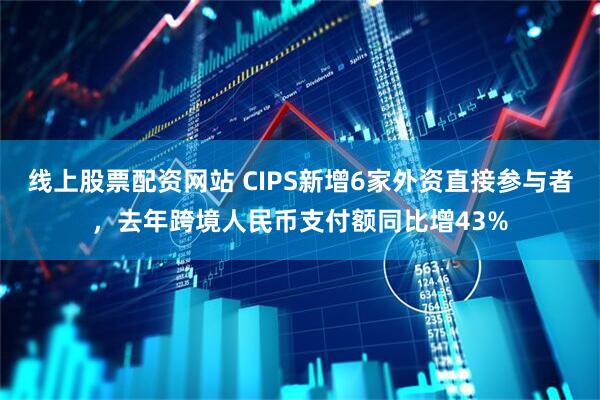 线上股票配资网站 CIPS新增6家外资直接参与者，去年跨境人民币支付额同比增43%