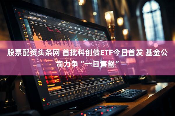 股票配资头条网 首批科创债ETF今日首发 基金公司力争“一日售罄”